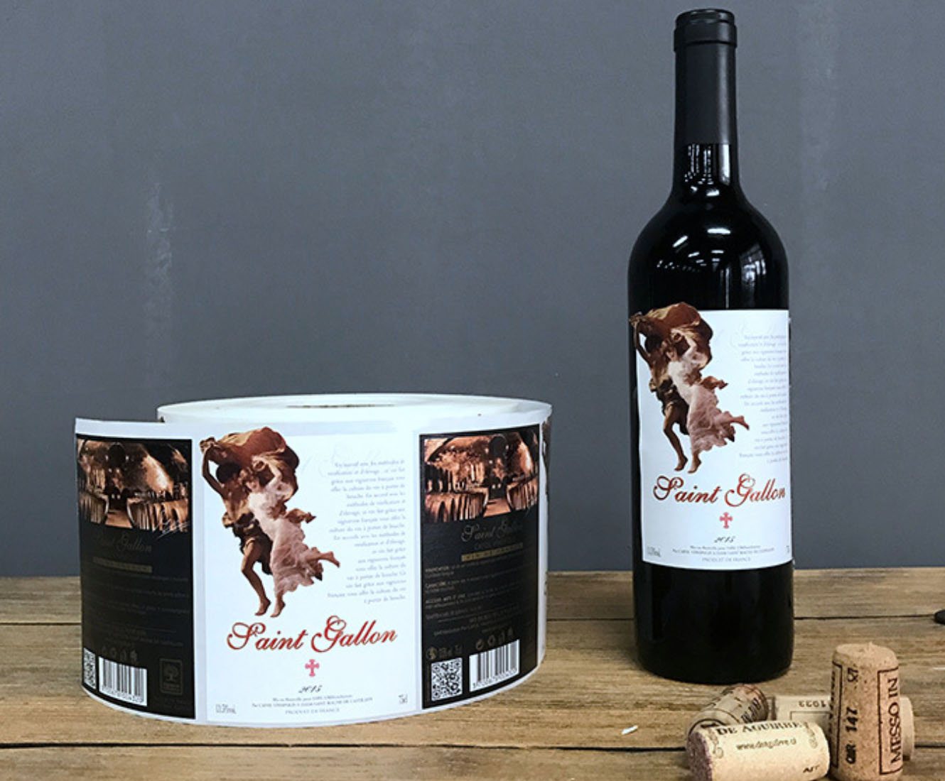 Wine sticker label